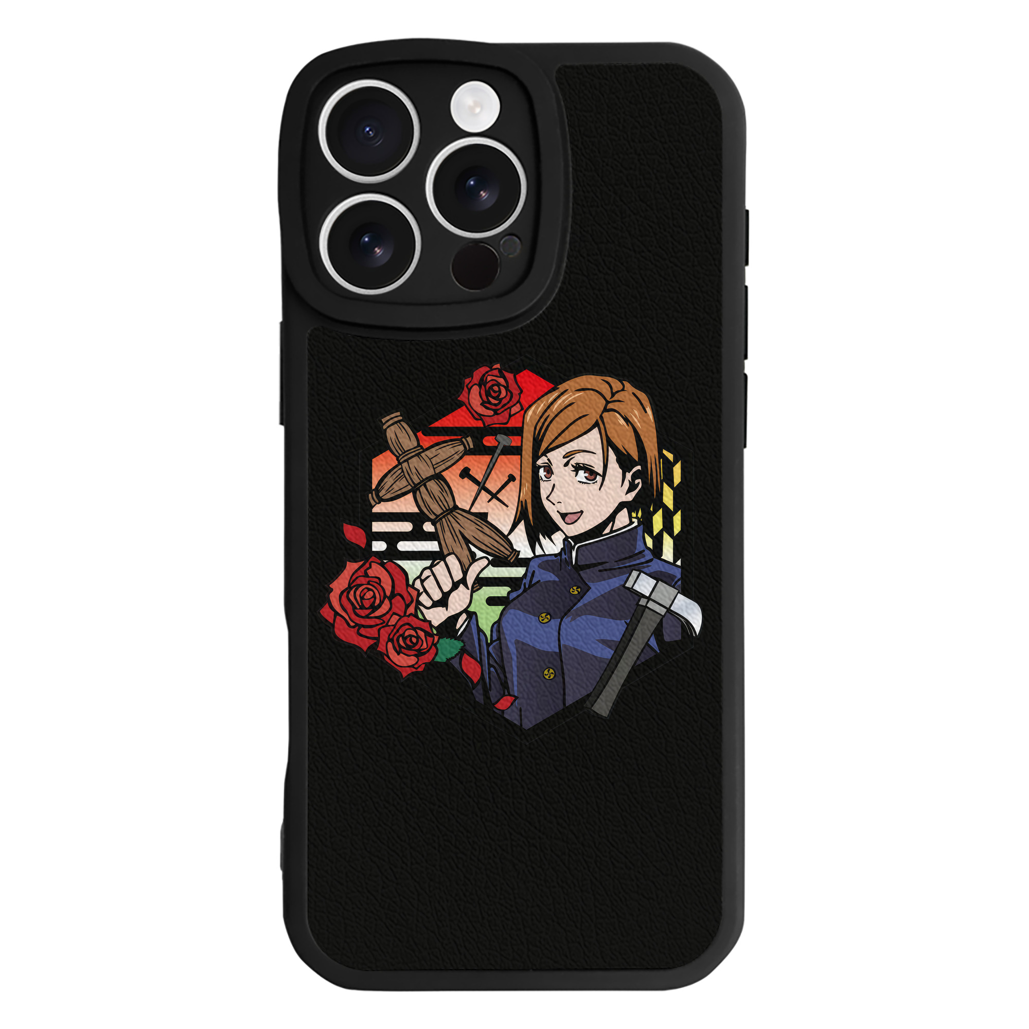 （画像用） 呪術廻戦 Jujutsu Kaisen 【iPhone 16シリーズ対応】シリコンスマホケース（レザー調） 材質：シリコン